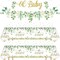4 Pcs Eucalyptus Baby Shower Decorations Set - 2 Greenery "Oh Baby" Banners & 2 Matching Plastic Tablecloths - Boho Sage Green Gender Neutral Party Supplies (54" x 108")